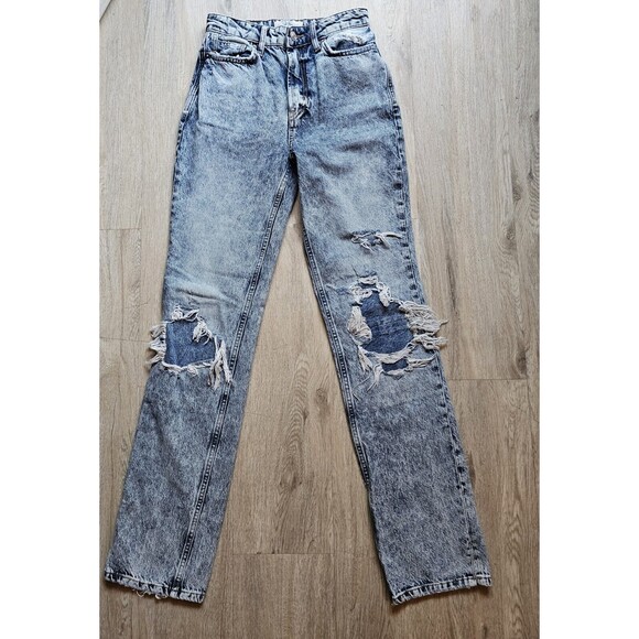 We The Free/FP High Rise Skinny Distressed Jeans Size 25 - Picture 1 of 6